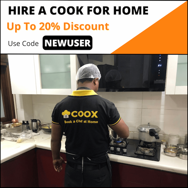 Get COOX best package deals with highest discounts, best price guarantee with exclusive offers, coupons offers for cooking service at reasonable affordable prices