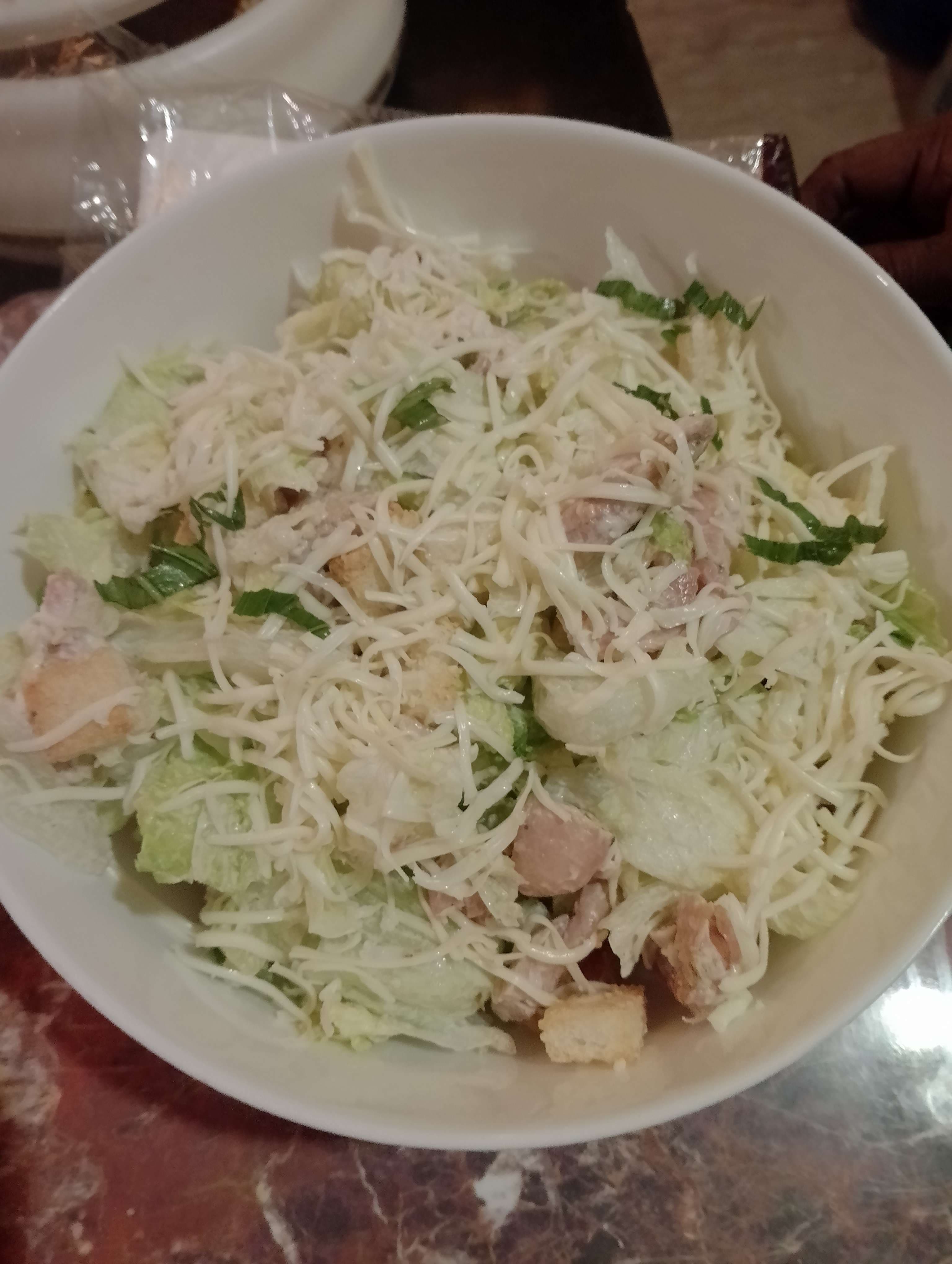 Tasty Chicken Caesar Salad cooked by COOX chefs cooks during occasions parties events at home