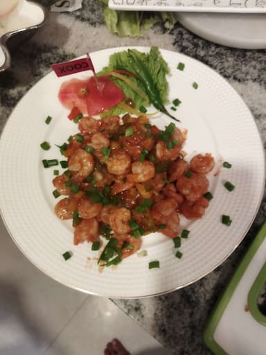 Delicious Red Chilly Prawns prepared by COOX
