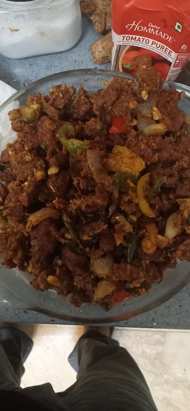 Tasty Crispy Chilli Lamb cooked by COOX chefs cooks during occasions parties events at home