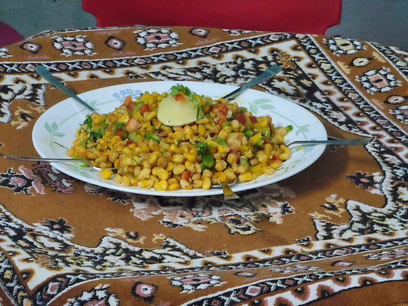 Tasty Corn Chaat cooked by COOX chefs cooks during occasions parties events at home