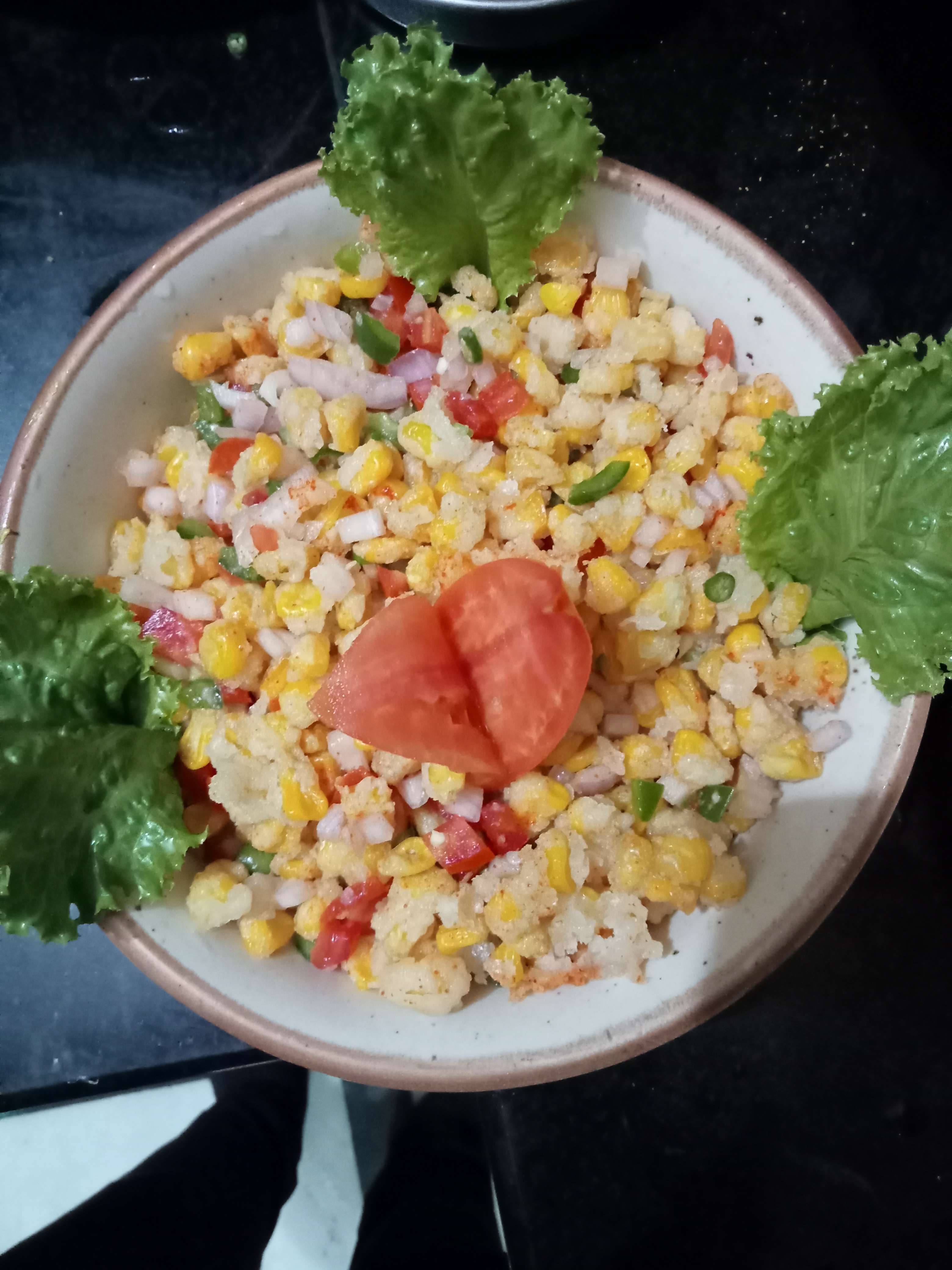 Tasty Corn Chaat cooked by COOX chefs cooks during occasions parties events at home