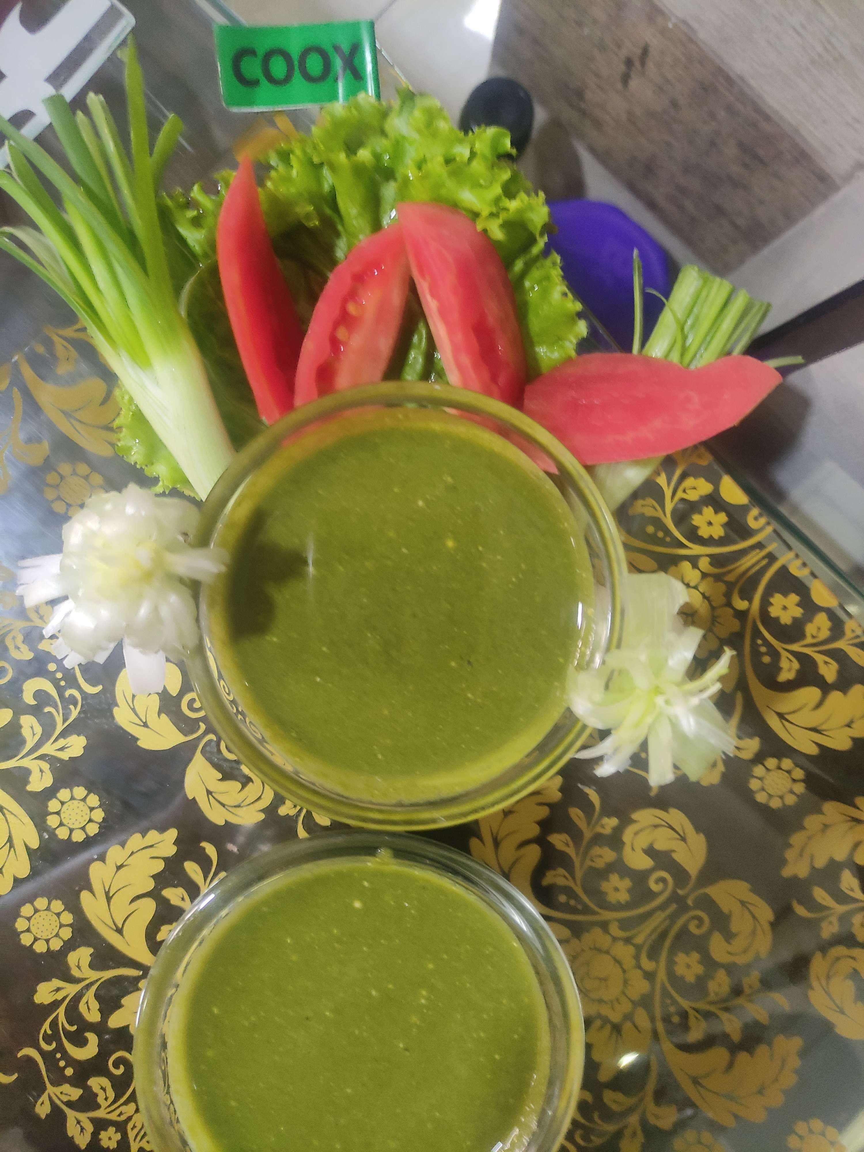 Tasty Green Chutney cooked by COOX chefs cooks during occasions parties events at home