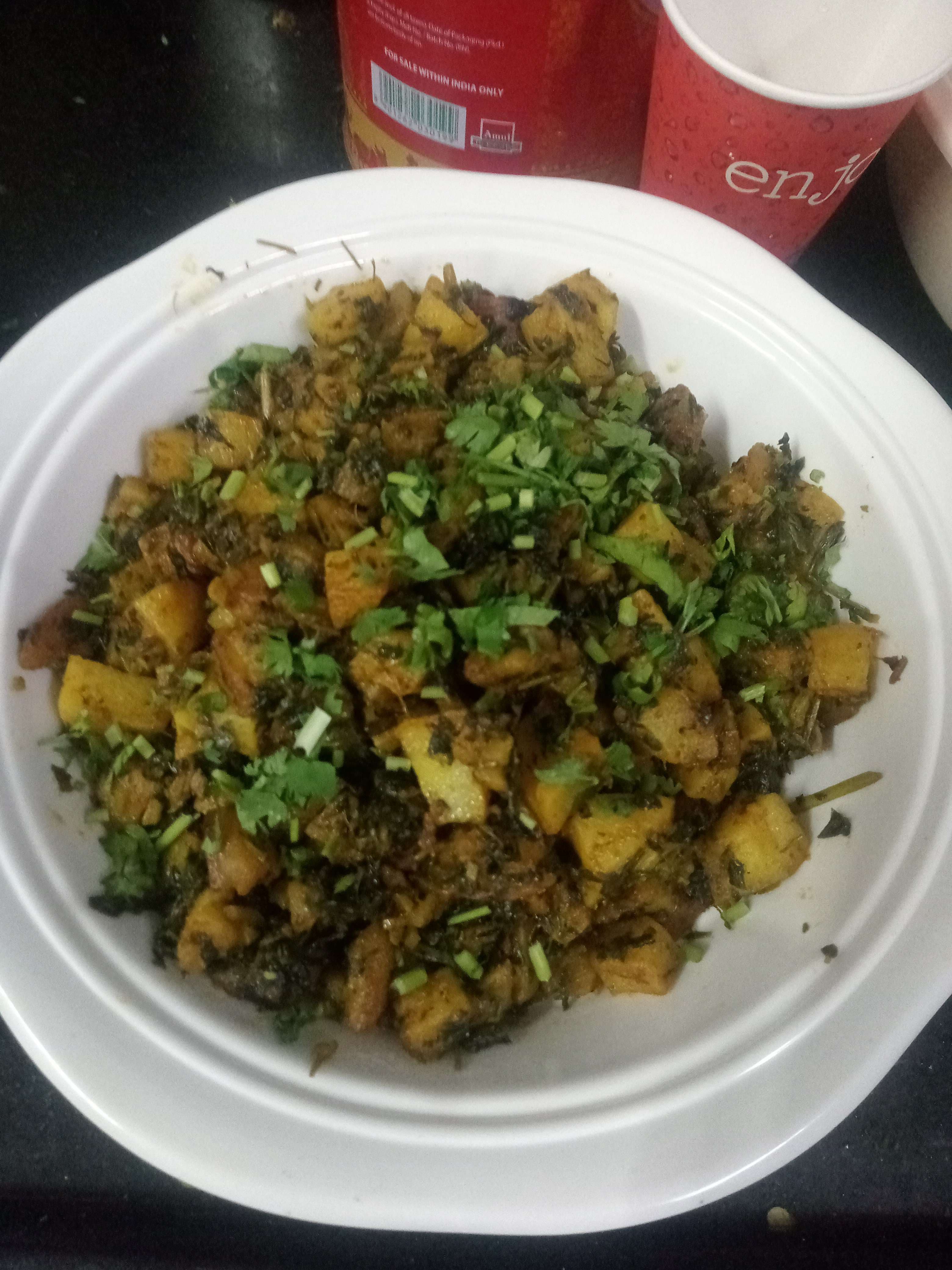 Tasty Aloo methi cooked by COOX chefs cooks during occasions parties events at home
