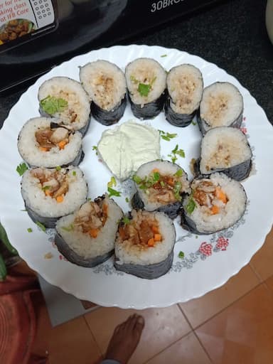 Tasty Sushi cooked by COOX chefs cooks during occasions parties events at home