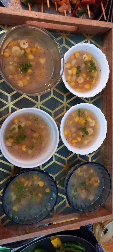 Tasty Sweet Corn Soup cooked by COOX chefs cooks during occasions parties events at home