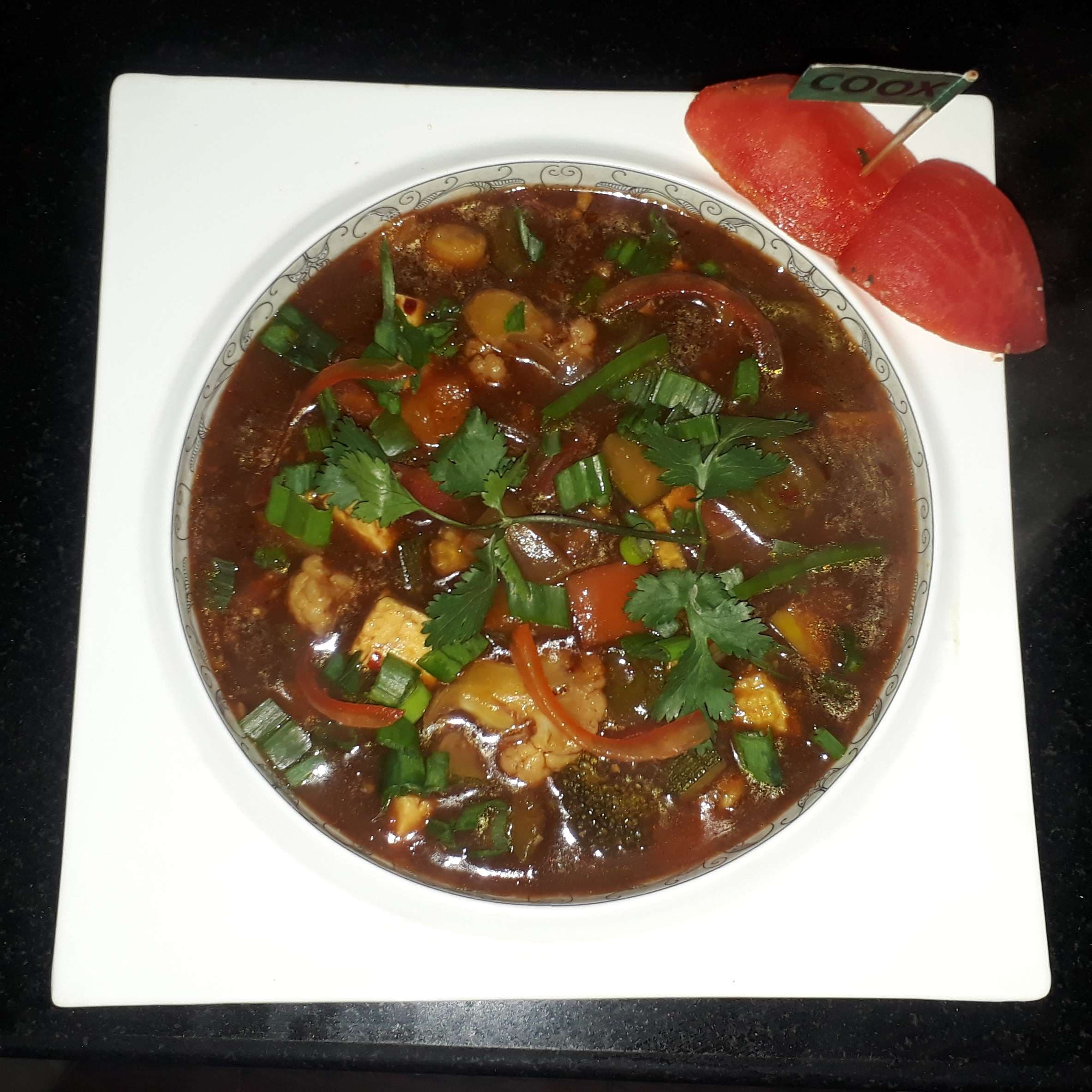 Tasty Mix Veg in Hot Garlic Sauce cooked by COOX chefs cooks during occasions parties events at home