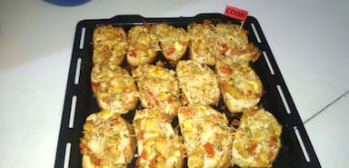 Tasty Chicken Bruschetta cooked by COOX chefs cooks during occasions parties events at home