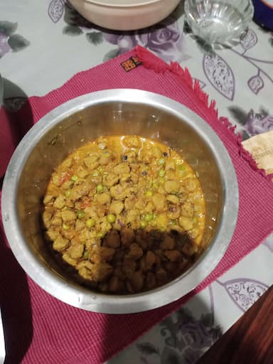 Tasty Matar Soyabean cooked by COOX chefs cooks during occasions parties events at home