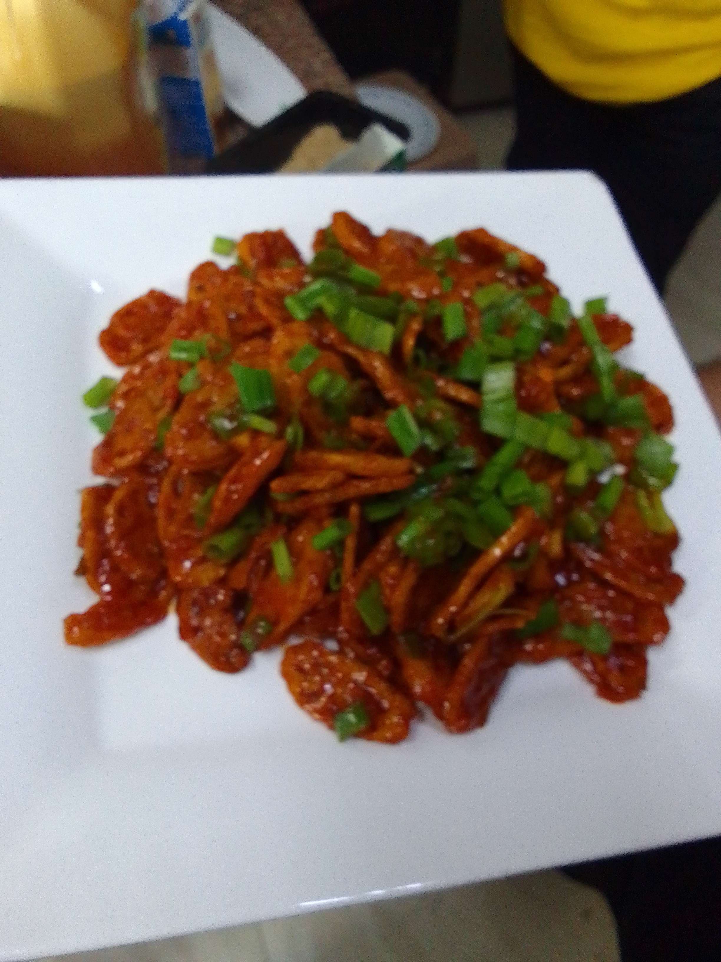 Delicious Chilli Lotus Stem prepared by COOX
