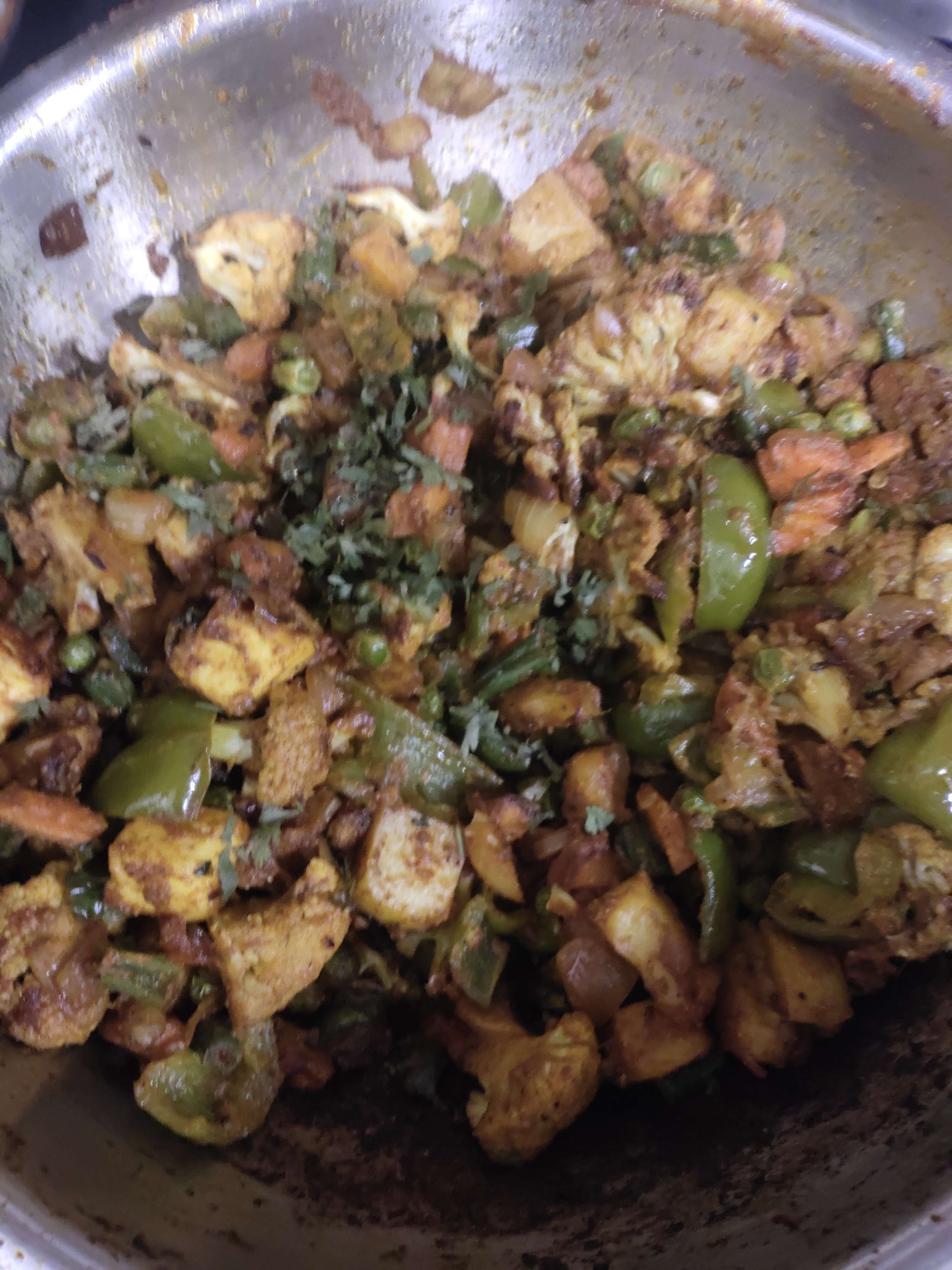 Tasty Mix Veg cooked by COOX chefs cooks during occasions parties events at home