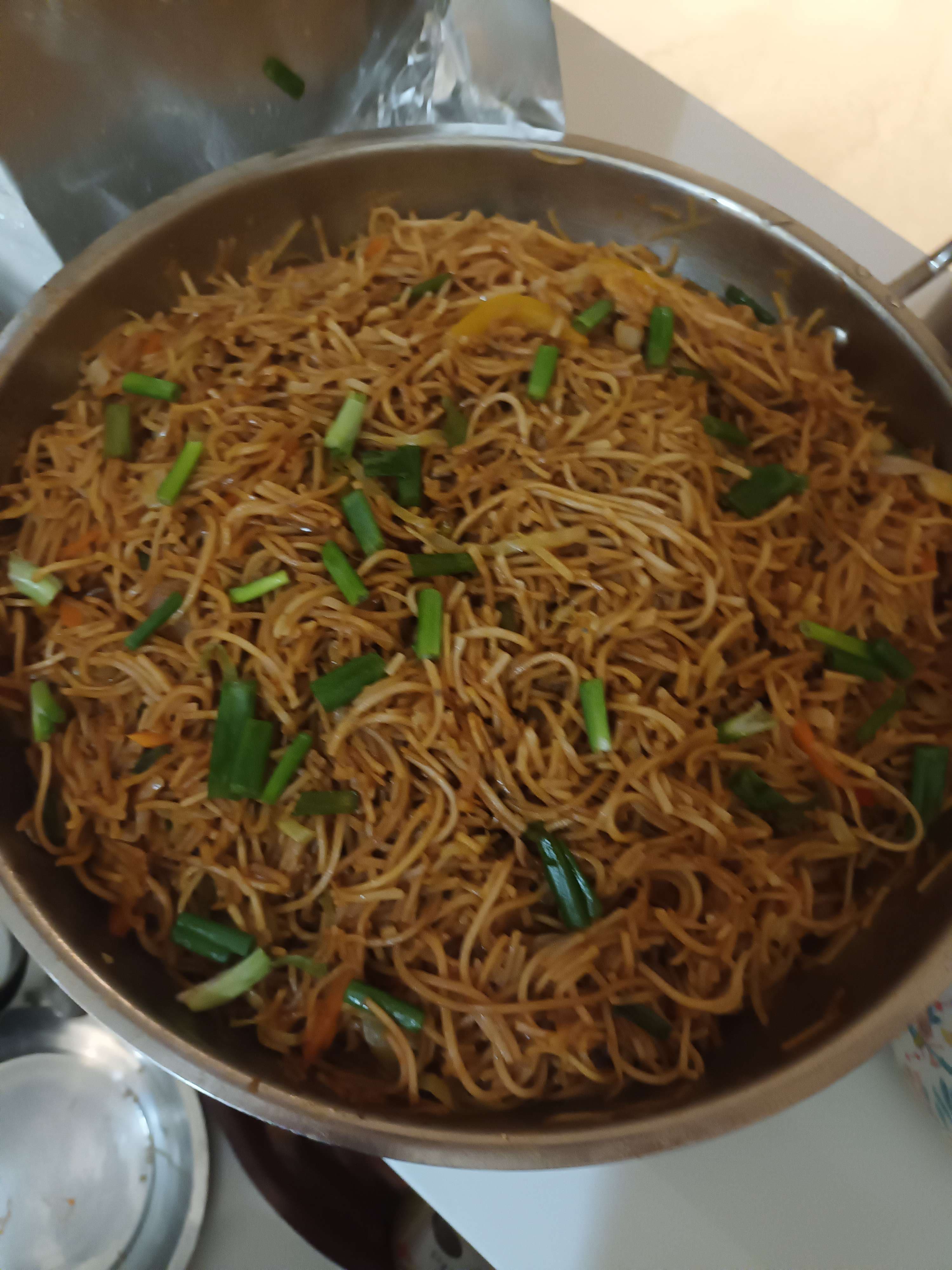 Tasty Veg Hakka Noodles cooked by COOX chefs cooks during occasions parties events at home
