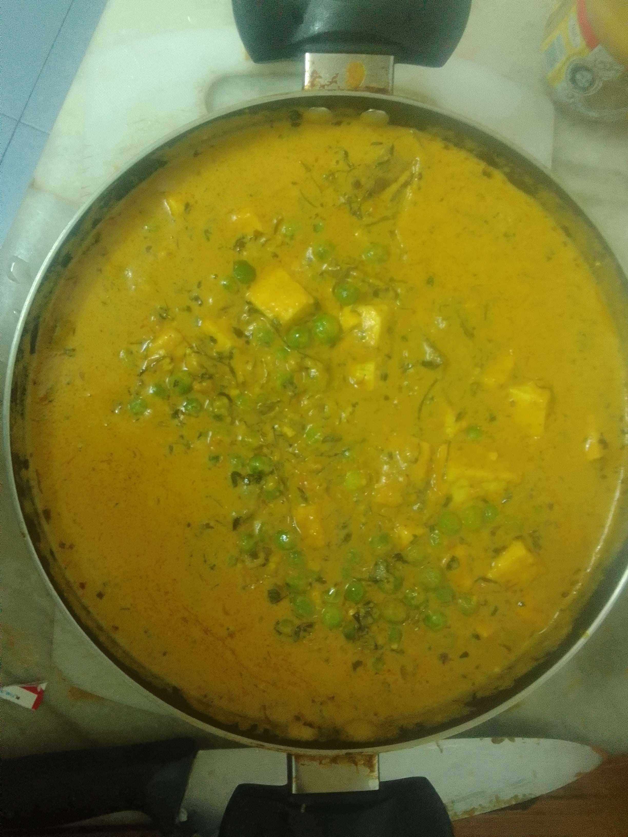 Tasty Matar Paneer cooked by COOX chefs cooks during occasions parties events at home