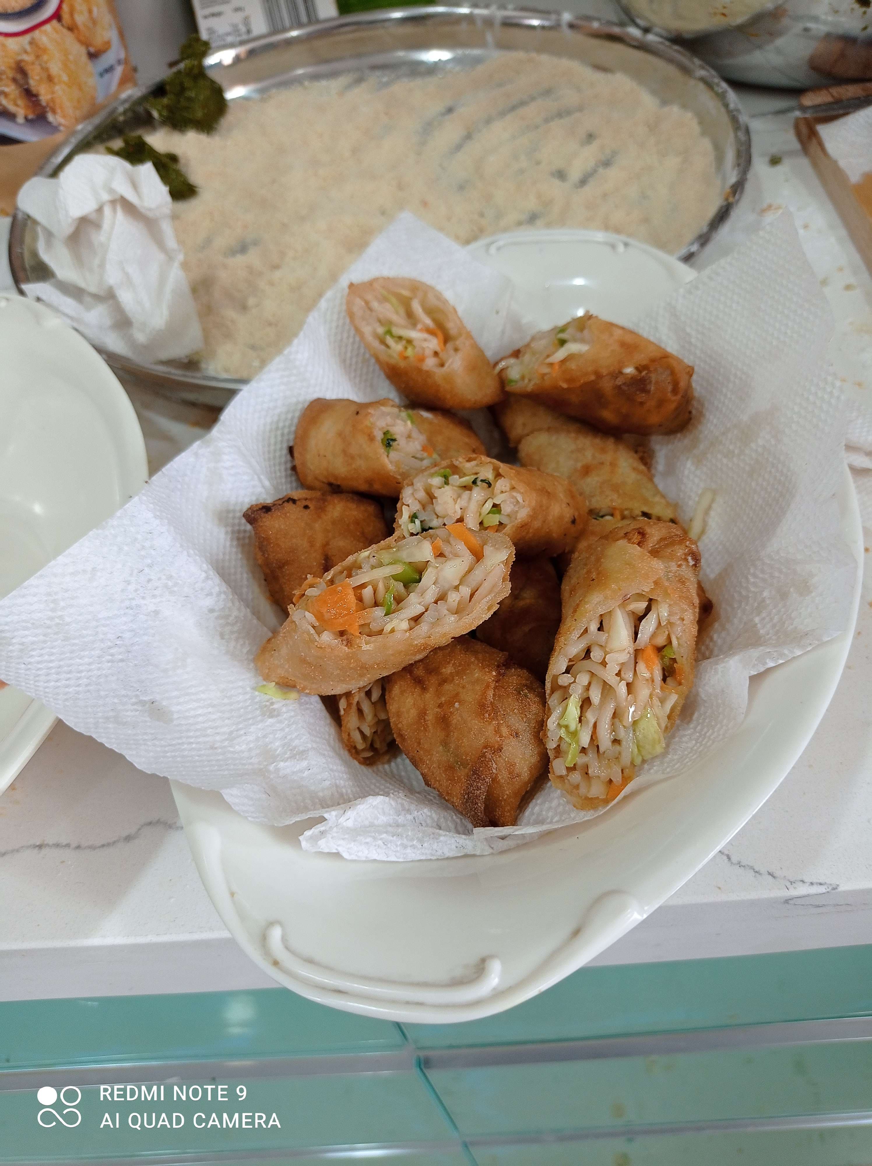 Tasty Veg Spring Rolls cooked by COOX chefs cooks during occasions parties events at home