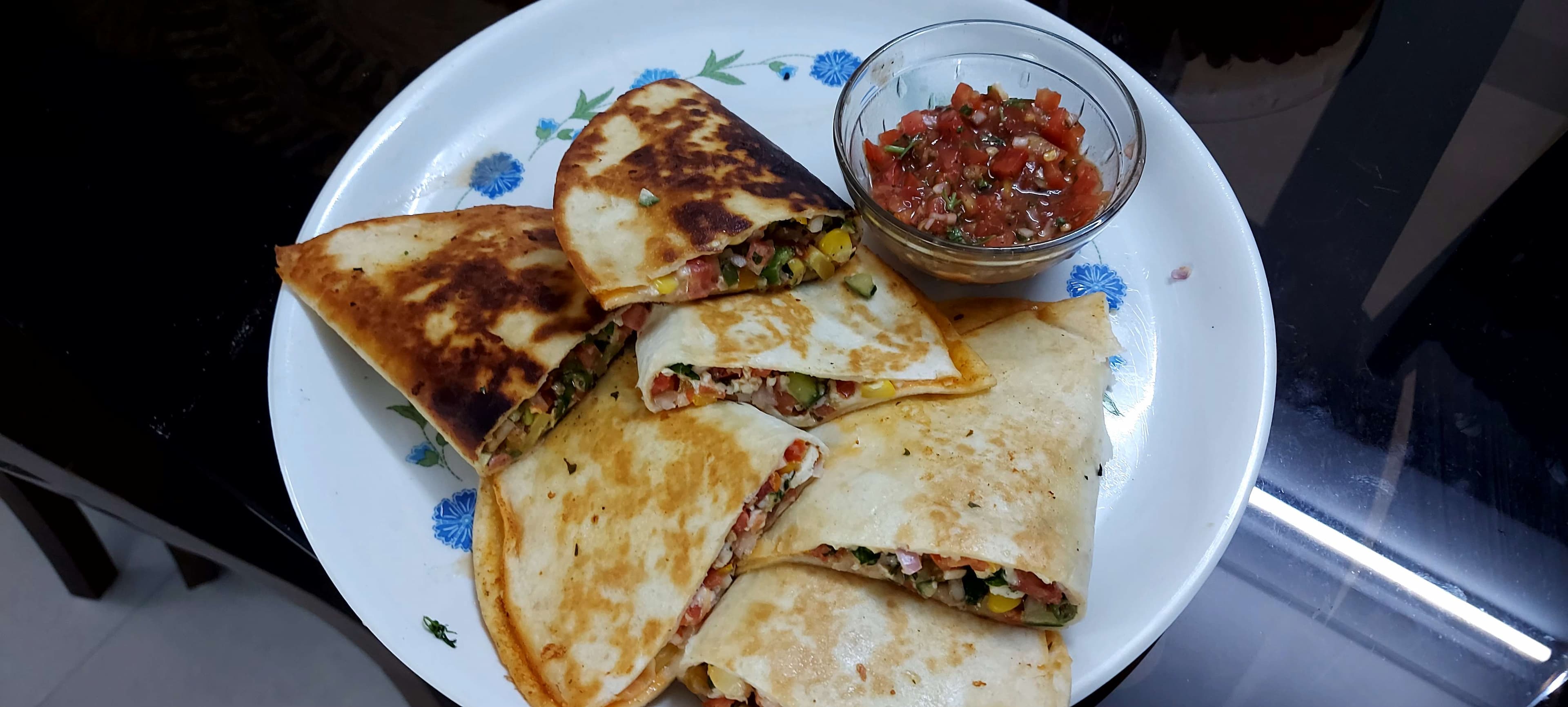 Delicious Veg Quesadillas prepared by COOX