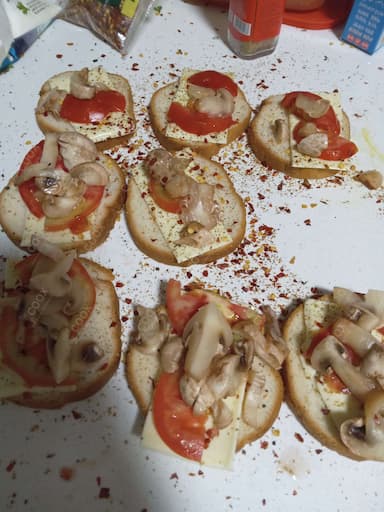 Delicious Tomato Mushroom Bruschetta prepared by COOX