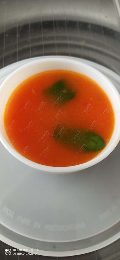 Delicious Tomato Basil Soup prepared by COOX