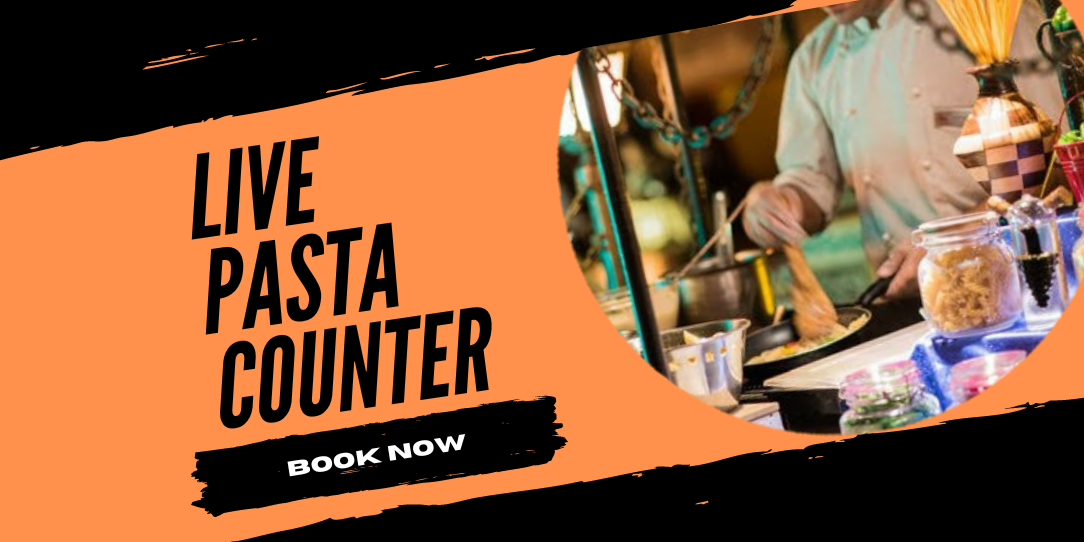 Book cooks chefs for live dosa counter, live barbecue setup, chaat counter, live pasta station for house parties, events at home