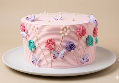 Birthday Party Baby Girl Cake 1