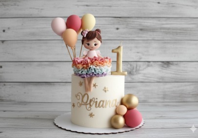 Birthday Party Baby Girl Cake 3