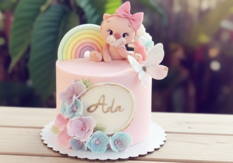 Birthday Party Baby Girl Cake 4