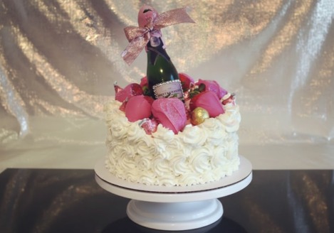 Moet Rose Champagne Cake