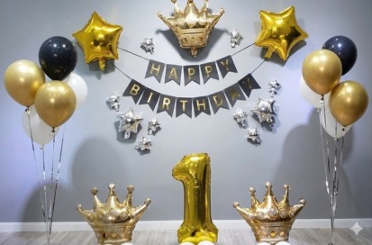 1st Birthday King Theme Decoration
