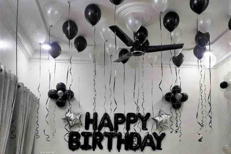 Black & White Birthday Standard Decoration