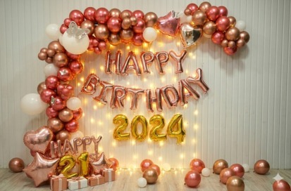 Blushing Celebration Birthday Decor