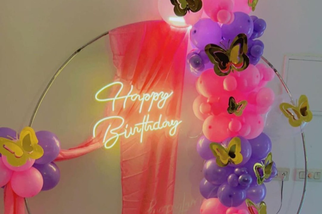 Happy Birthday Pink Butterflies Theme