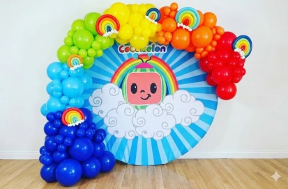 Rainbow Theme With Cocomelon Decor