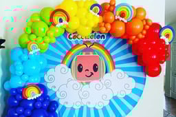 Rainbow Theme With Cocomelon Decor