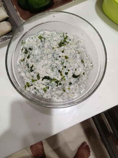 Tasty Yogurt Parsley Dip cooked by COOX chefs cooks during occasions parties events at home