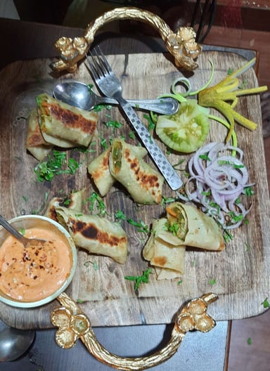 Tasty Veg Kathi Rolls cooked by COOX chefs cooks during occasions parties events at home