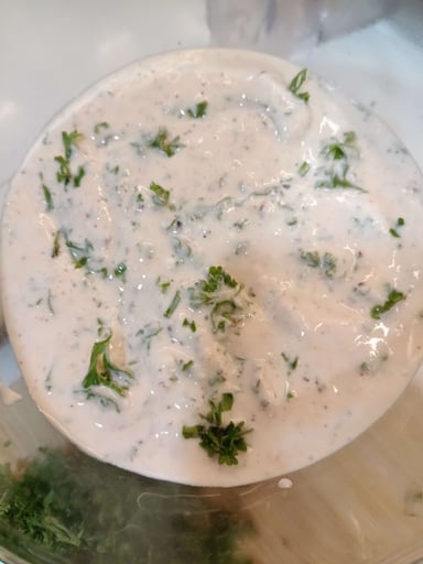 Tasty Yogurt Parsley Dip cooked by COOX chefs cooks during occasions parties events at home