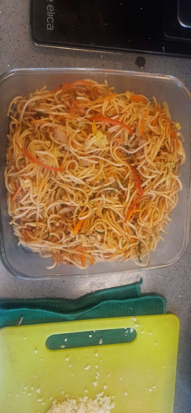 Tasty Chilli Garlic Noodles cooked by COOX chefs cooks during occasions parties events at home