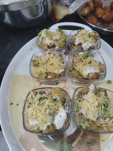 Tasty Aloo Chaat cooked by COOX chefs cooks during occasions parties events at home
