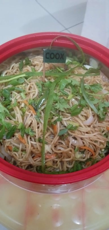 Tasty Chilli Garlic Noodles cooked by COOX chefs cooks during occasions parties events at home
