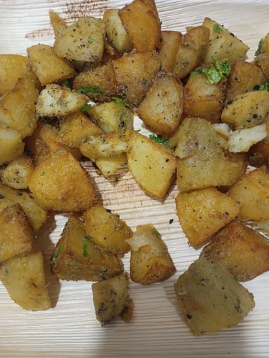 Tasty Aloo Chaat cooked by COOX chefs cooks during occasions parties events at home