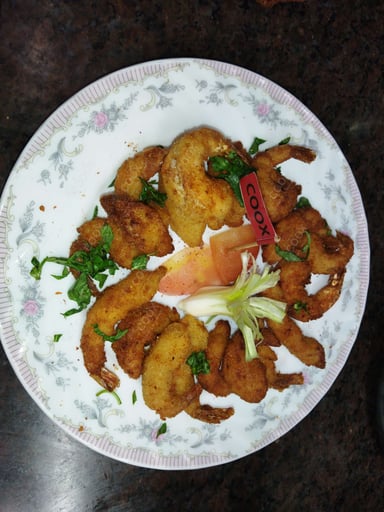 Tasty Golden Fried Prawns cooked by COOX chefs cooks during occasions parties events at home
