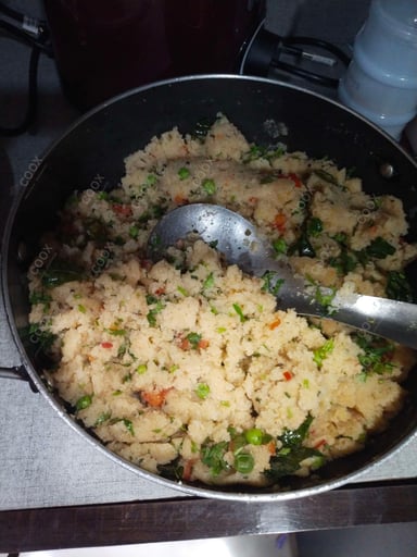 Tasty Upma cooked by COOX chefs cooks during occasions parties events at home