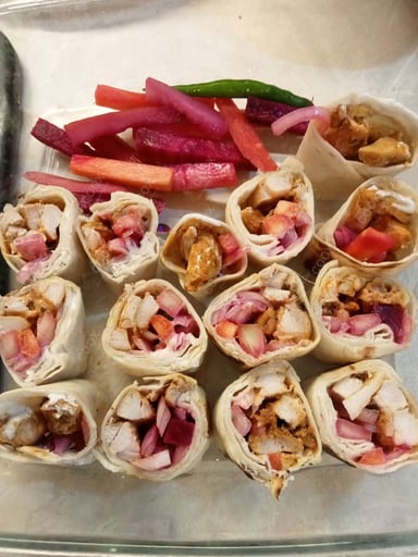 Tasty Chicken Shawarma cooked by COOX chefs cooks during occasions parties events at home