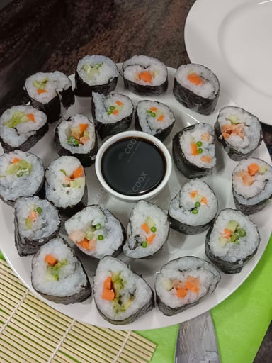 Tasty Sushi cooked by COOX chefs cooks during occasions parties events at home