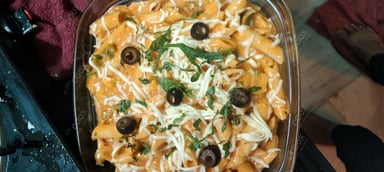 Tasty Pasta in Pink Sauce cooked by COOX chefs cooks during occasions parties events at home
