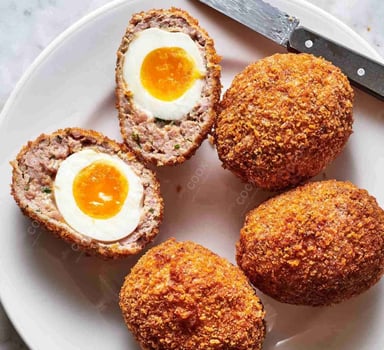 Tasty Scotch Eggs cooked by COOX chefs cooks during occasions parties events at home