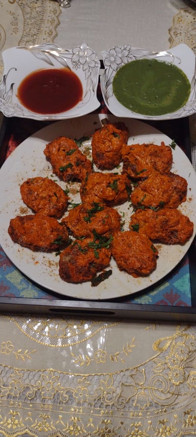 Tasty Tandoori Masala Chaap (Dry) cooked by COOX chefs cooks during occasions parties events at home