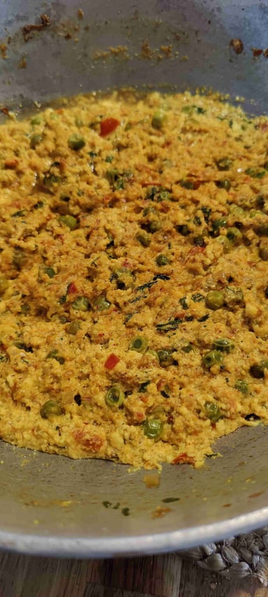 Tasty Paneer Bhurji cooked by COOX chefs cooks during occasions parties events at home