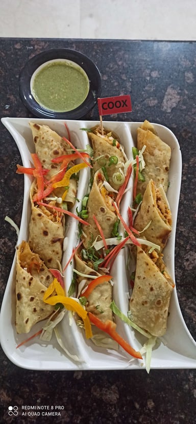 Tasty Chicken Kathi Rolls cooked by COOX chefs cooks during occasions parties events at home