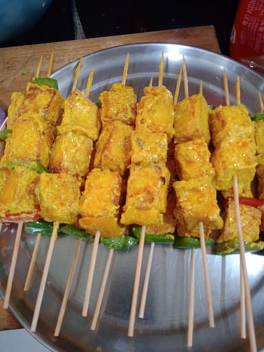 Tasty Paneer Shashlik cooked by COOX chefs cooks during occasions parties events at home