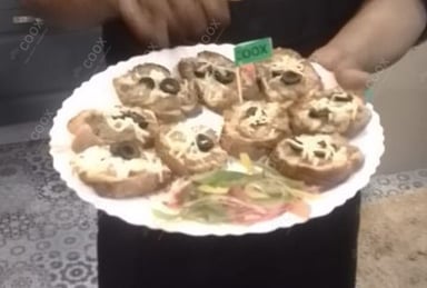 Tasty Tomato Mushroom Bruschetta cooked by COOX chefs cooks during occasions parties events at home